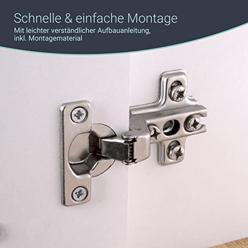 BadeDu-ARC-Waschbeckenunterschrank-mit-verchromten-Griffen--Unterschrank-fuer-das-Badezimmer-60-cm-x-55-cm-x-283-cm--Badunterschrank-stehend-aus-Holz-in-Weiss-und-Eiche-0-4