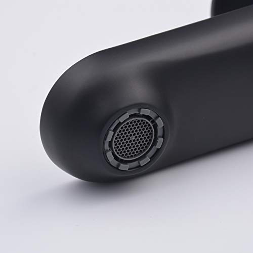 Badezimmer-Waschtischarmatur-Mischbatterie-Einhebel-Wasserhahn-Hoch-Waschbecken-Armatur-Ein-Loch-Matt-schwarz-Beelee-BL6697BH-0-4