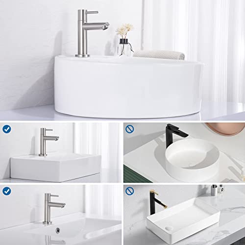 CECIPA-Chrom-Kaltwasserarmatur-mit-Anschlussschlauch-Waschbeckenarmatur-mit-Auslauf-Hoehe-934-mm-fuer-Gaeste-WC-Badezimmer-0-3