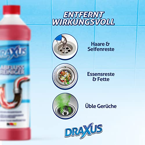 DRAXUS-Profi-Abflussreiniger-10L-I-Extrem-starker-Rohrreiniger-loest-Haare-Essensreste-schwerste-Verstopfungen-I-Beugt-ueblen-Geruechen-vor-0-1