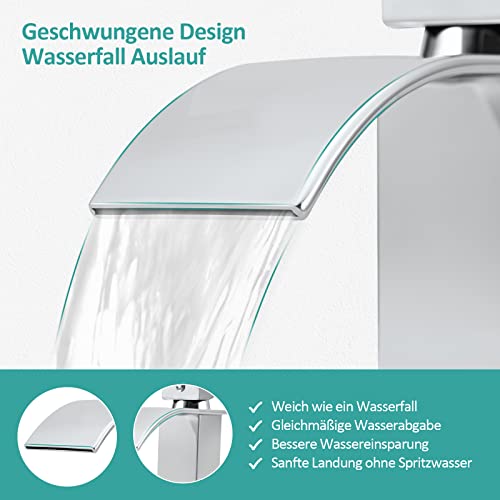 EMKE-Waschtischarmatur-Wasserfall-Wasserhahn-fuer-Badezimmer-Waschbecken-Badarmatur-Chrom-aus-Edelstahl-Einhebelmischer-fuer-Waschbecken-mit-Auslauf-Hoehe-117-mm-0-0