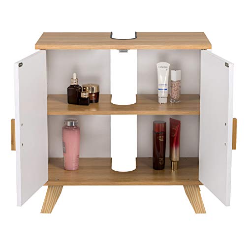 EUGAD-Waschbeckenunterschrank-Unterschrank-Badezimmerschrank-Waschtisch-Badschrank-mit-2-Tuere-60-x-30-x-60-cm-Weiss-0-4