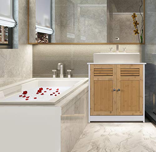 EUGAD-Waschbeckenunterschrank-Unterschrank-Badezimmerschrank-Waschtisch-Badschrank-mit-2-Tuere-60-x-30-x-60-cm-WeissNatur-0-0