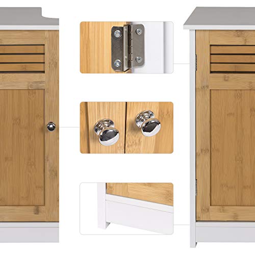 EUGAD-Waschbeckenunterschrank-Unterschrank-Badezimmerschrank-Waschtisch-Badschrank-mit-2-Tuere-60-x-30-x-60-cm-WeissNatur-0-2