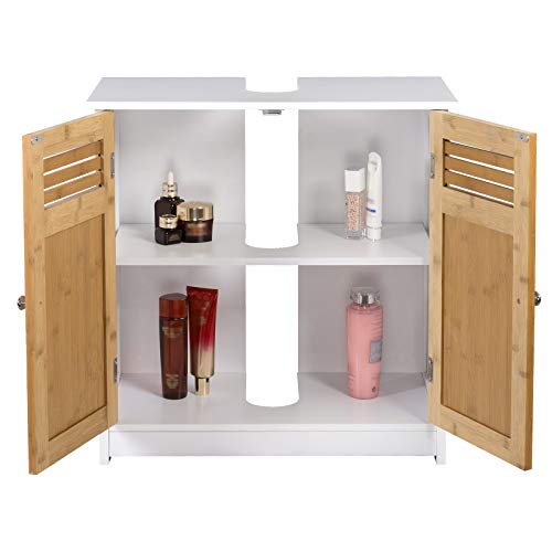 EUGAD-Waschbeckenunterschrank-Unterschrank-Badezimmerschrank-Waschtisch-Badschrank-mit-2-Tuere-60-x-30-x-60-cm-WeissNatur-0-3