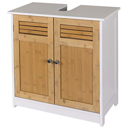 EUGAD-Waschbeckenunterschrank-Unterschrank-Badezimmerschrank-Waschtisch-Badschrank-mit-2-Tuere-60-x-30-x-60-cm-WeissNatur-0