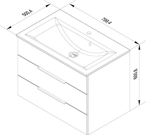 FACKELMANN-Kara-Badmoebel-Set-2-TeileGlas-WaschbeckenWaschbeckenunterschrank-mit-2-Schubladenhochwertiger-Badschrank-mit-Soft-CloseKorpus-SchwarzFront-SchwarzBreite-80-cm-0-0