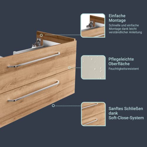 FACKELMANN-Milano-Waschbeckenunterschrank-mit-Schubladen--Unterschrank-fuer-Waschtisch-im-Bad-80-cm-x-495-cm-x-48-cm--Badschrank-haengend-in-Holz-braun-0-2