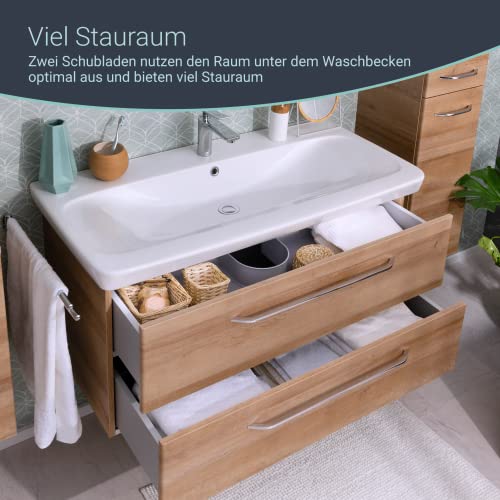 FACKELMANN-Milano-Waschbeckenunterschrank-mit-Schubladen--Unterschrank-fuer-Waschtisch-im-Bad-80-cm-x-495-cm-x-48-cm--Badschrank-haengend-in-Holz-braun-0-4