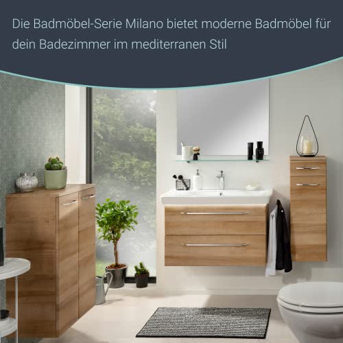 FACKELMANN-Milano-Waschbeckenunterschrank-mit-Schubladen--Unterschrank-fuer-Waschtisch-im-Bad-80-cm-x-495-cm-x-48-cm--Badschrank-haengend-in-Holz-braun-0-5
