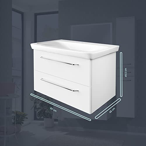 FACKELMANN-Milano-Waschbeckenunterschrank-mit-Schubladen--Unterschrank-fuer-Waschtisch-im-Bad-80-cm-x-495-cm-x-48-cm--Badschrank-haengend-in-Weiss-0-1