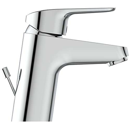 Ideal-Standard-B1711AA-Waschtischarmatur-Ceraflex-Metall-Zugknopf-Ablaufgarnitur-G1--Bluestart-Funktion-Ausladung-101-mm-Auslaufhoehe-68-mm-chrom-0-0