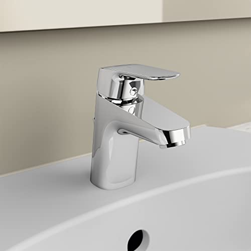 Ideal-Standard-B1711AA-Waschtischarmatur-Ceraflex-Metall-Zugknopf-Ablaufgarnitur-G1--Bluestart-Funktion-Ausladung-101-mm-Auslaufhoehe-68-mm-chrom-0-4