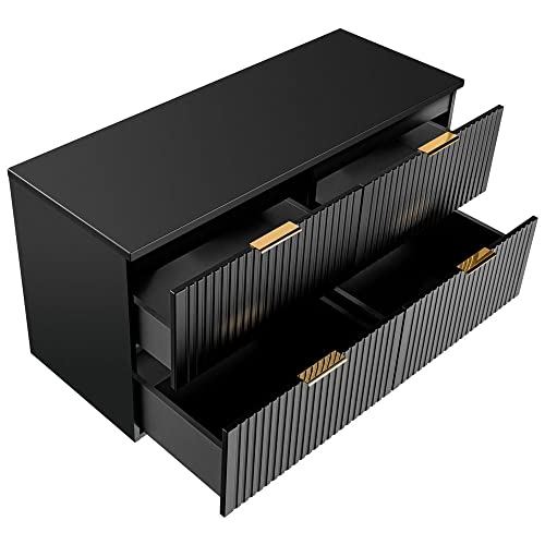 Lomadox-Badezimmermoebel-Waschtisch-Unterschrank-120cm-matt-schwarz-mit-gerilllter-Front-Waschbecken-Badschrank-mit-4-Softclose-Auszuegen-BHT-ca-1206592465-cm-0-2