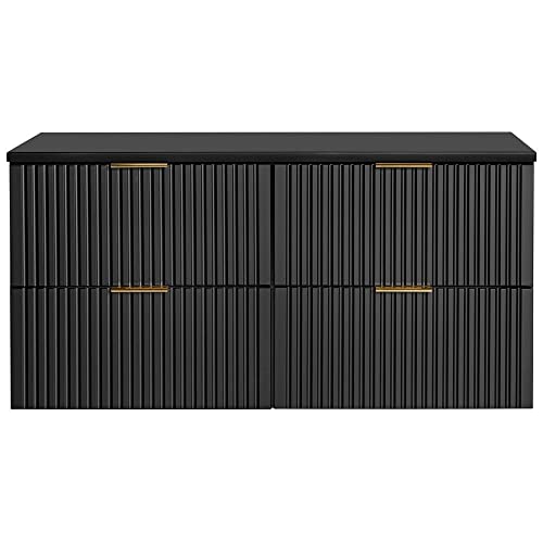 Lomadox-Badezimmermoebel-Waschtisch-Unterschrank-120cm-matt-schwarz-mit-gerilllter-Front-Waschbecken-Badschrank-mit-4-Softclose-Auszuegen-BHT-ca-1206592465-cm-0-4
