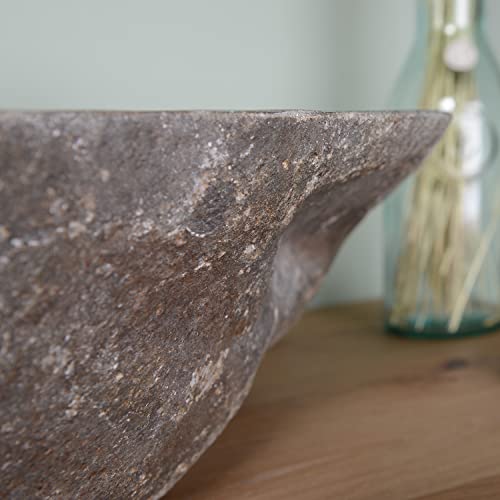 Naturstein-Waschbecken-grau-oval-50-cm-von-WOHNFREUDEN-Steinwaschbecken-mit-Hahnloch-fuer-das-Badezimmer-0-2