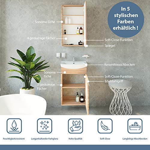 Planetmoebel-Badmoebel-Set-aus-Waschtisch-Waschbecken-Spiegelschrank-Gaeste-Bad-WC-Farbe-Sonoma-Eiche-0-1