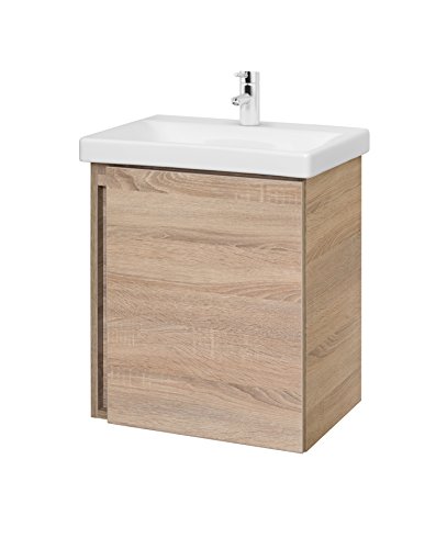 Planetmoebel-Waschbeckenunterschrank-mit-Keramikwaschbecken-Spiegelschrank-50cm-in-Sonoma-Eiche-modernes-Badmoebel-Set-fuer-Badezimmer-WC-0-0