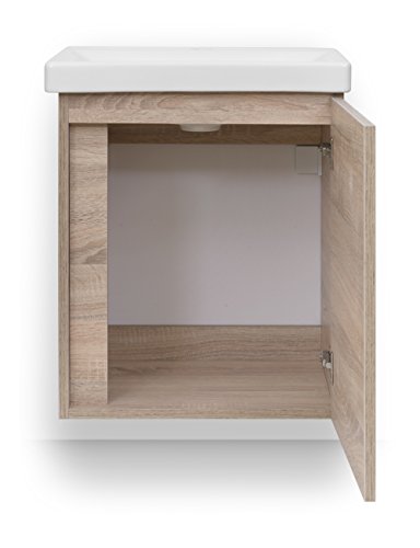 Planetmoebel-Waschbeckenunterschrank-mit-Keramikwaschbecken-Spiegelschrank-50cm-in-Sonoma-Eiche-modernes-Badmoebel-Set-fuer-Badezimmer-WC-0-2