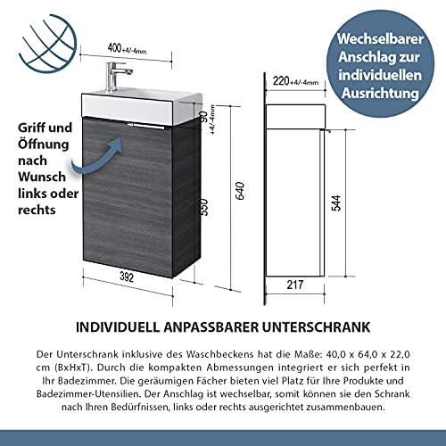 Planetmoebel-Waschtisch-mit-Unterschrank-40-cm-Waschbecken-Bad-Gaeste-WC-Anthrazit-0-0