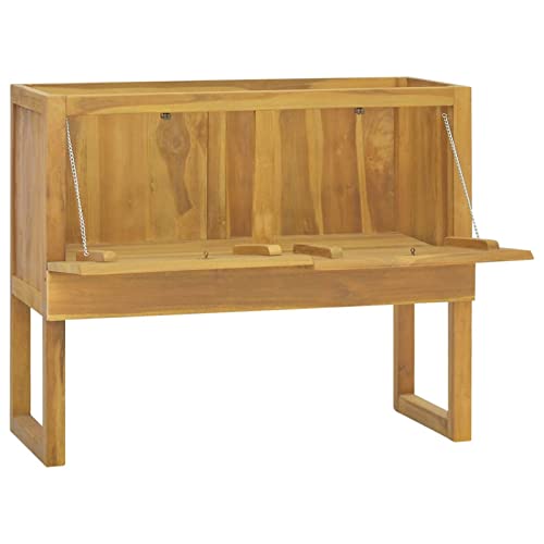 Tidyard-Badschrank-Unterschrank-Waschbeckenunterschrank-Badschrank-Badmoebel-Massivholz-Teak-45x45x75-cm-0-0