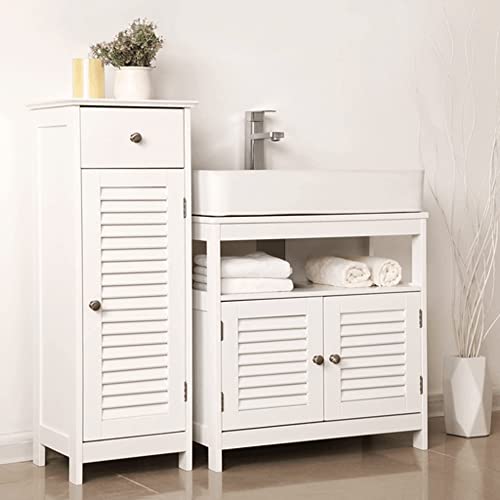 VASAGLE-Waschbeckenunterschrank-Unterschrank-ohne-Waschbecken-viel-Stauraum-Badschrank-mit-Lamellentueren-2-Faecher-60-x-60-x-30-cm-weiss-BBC02WT-0-0