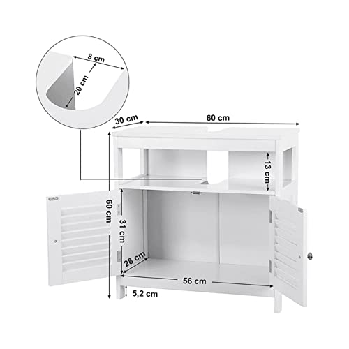 VASAGLE-Waschbeckenunterschrank-Unterschrank-ohne-Waschbecken-viel-Stauraum-Badschrank-mit-Lamellentueren-2-Faecher-60-x-60-x-30-cm-weiss-BBC02WT-0-1