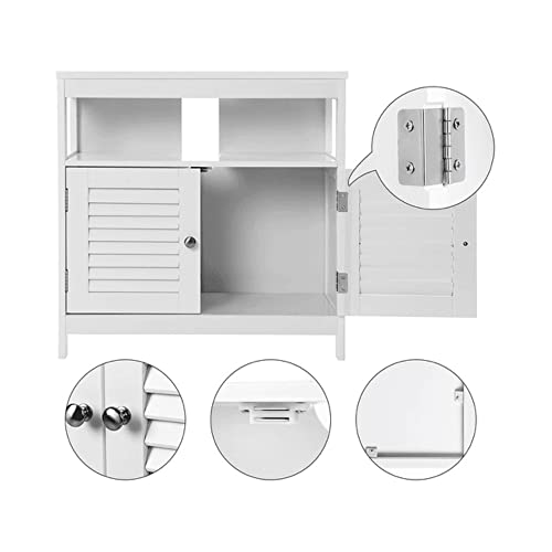 VASAGLE-Waschbeckenunterschrank-Unterschrank-ohne-Waschbecken-viel-Stauraum-Badschrank-mit-Lamellentueren-2-Faecher-60-x-60-x-30-cm-weiss-BBC02WT-0-5