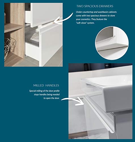 VBChome-Badmoebel-50-x-35-cm-Set-GRAU-Hochglanz-Slim-Waschbecken-mit-Unterschrank-Waschtisch-2-Schubladen-Badschrank-Holz-Waschbeckenunterschrank-Badezimmerschrank-Badschrank-0-0