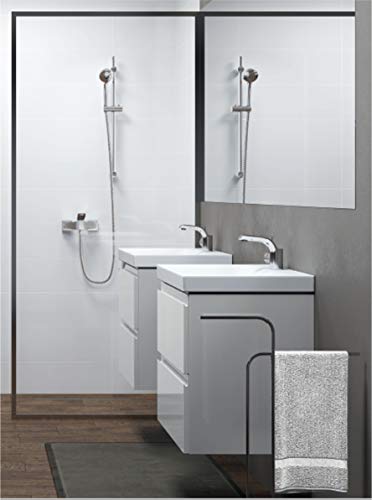 VBChome-Badmoebel-50-x-40-cm-Set-Weiss-Hochglanz-Waschbecken-mit-Unterschrank-Waschtisch-2-Schubladen-Badschrank-Holz-Waschbeckenunterschrank-Badezimmerschrank-Badschrank-0-2