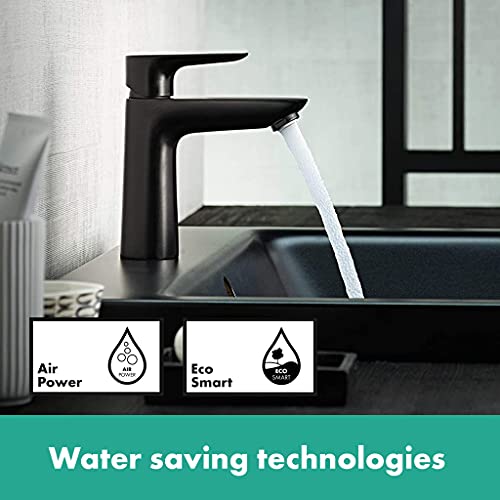 hansgrohe-Waschtischarmatur-Talis-E-Wasserhahn-Bad-mit-Auslauf-Hoehe-110-mm-mit-Zugstange-Badarmatur-wassersparend-Mattschwarz-0-1