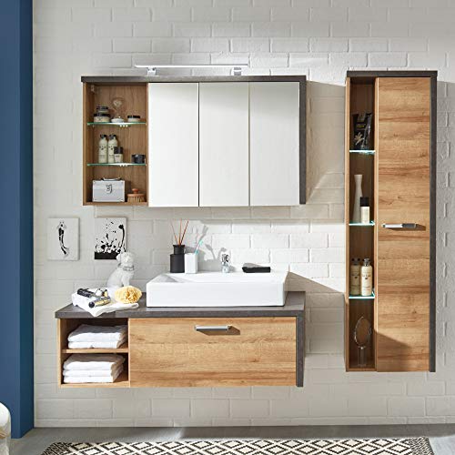 trendteam-Badezimmer-3-teilige-Set-Kombination-Bay-186-x-160-x-53-cm-in-Korpus-Beton-Stone-Dekor-Front-Eiche-Riviera-Honig-mit-viel-Stauraum-0-5