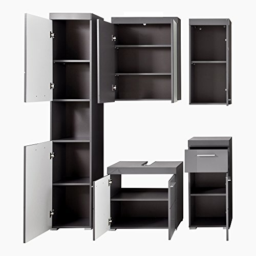 trendteam-smart-living-Badezimmer-5-teilige-Set-Kombination-Amanda-163-x-190-x-35-cm-in-Grau-Agave-Grau-Hochglanz-mit-viel-Stauraum-0-0