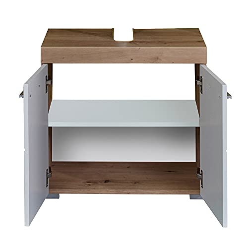 trendteam-smart-living-Badezimmer-Waschbeckenunterschrank-Unterschrank-Schrank-Amanda-60-x-56-x-34-cm-in-Asteiche-Weiss-Hochglanz-mit-viel-Stauraum-0-0