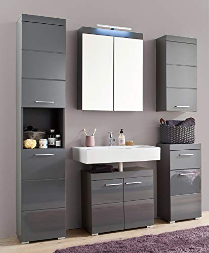 trendteam-smart-living-Badezimmer-Waschbeckenunterschrank-Unterschrank-Schrank-Amanda-60-x-56-x-34-cm-in-Grau-Agave-Grau-Hochglanz-mit-viel-Stauram-0-1