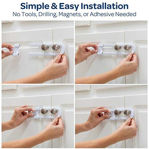 6er-Pack-Schiebetuerschloesser--wiederverwendbare-U-foermige-Kinderschrankschloesser-fuer-Babyschutzschraenke-Schubladen-Schraenke-und-mehr--kein-Werkzeug-kein-Bohren-einfach-zu-bedienende-0-2